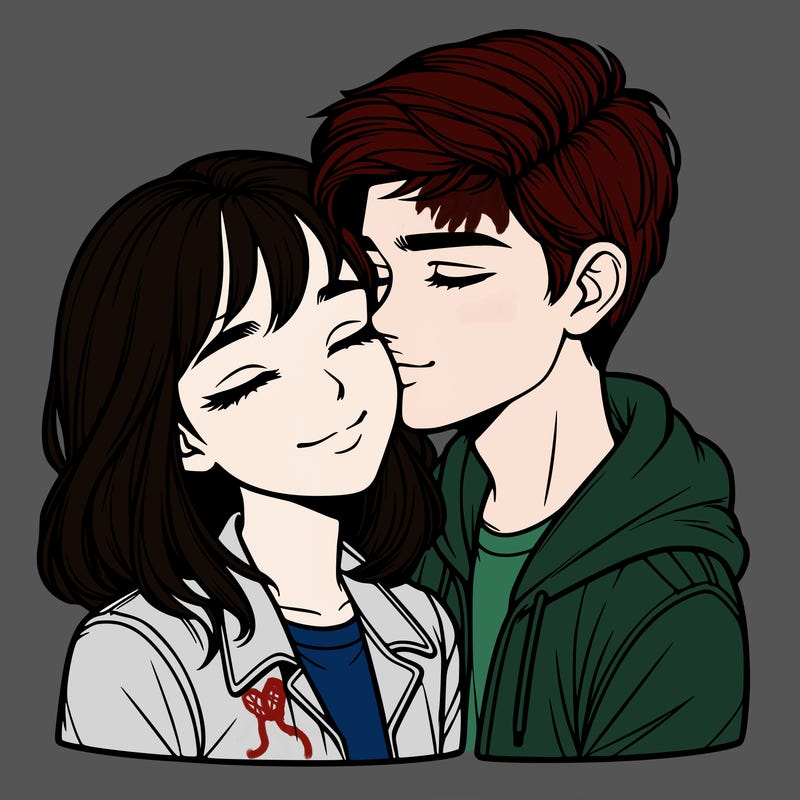 realistic girl and boy  love