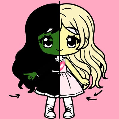 a girl split