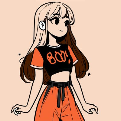 girl in a cute crop top