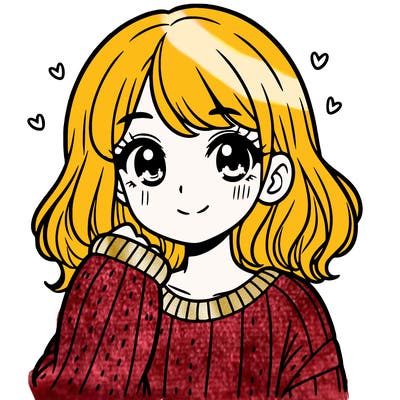 teen age girl with cute sweater
