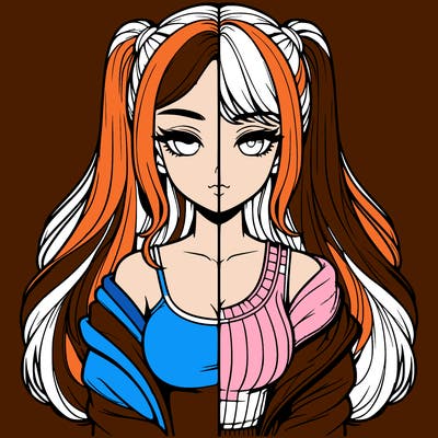 realistic girl split