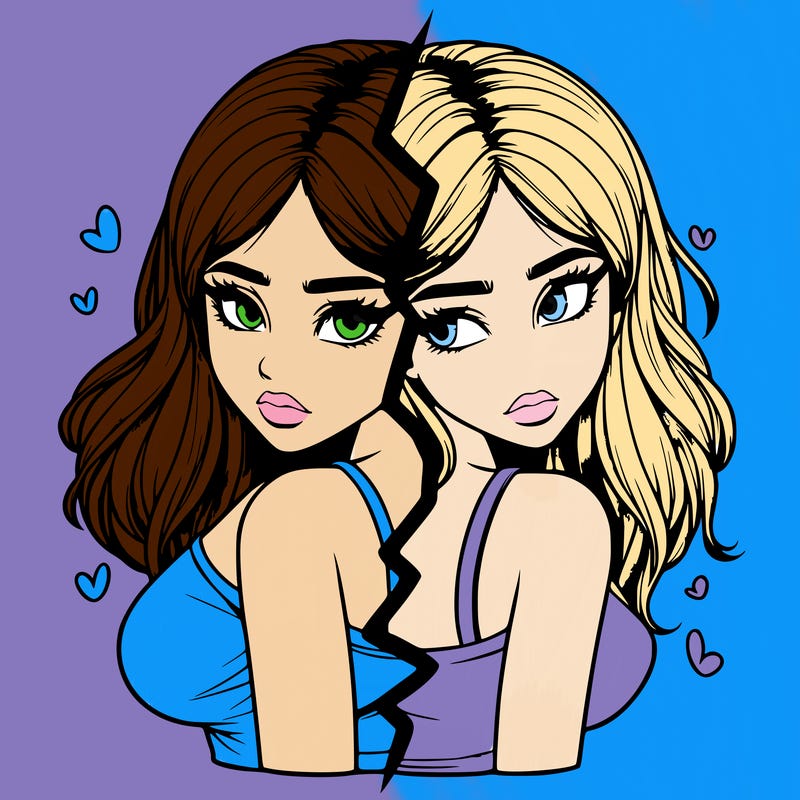 realistic girl split