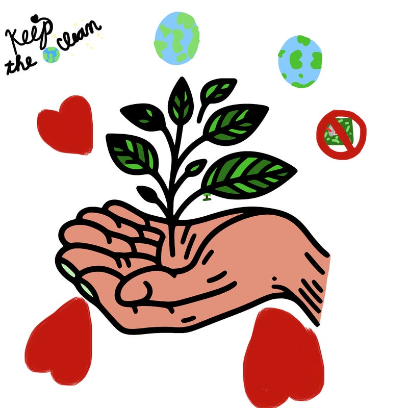 hand with plant