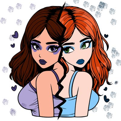 realistic girl split