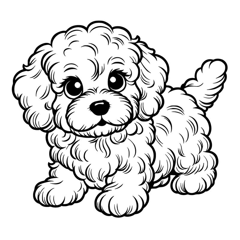 realistic cocapoo puppy