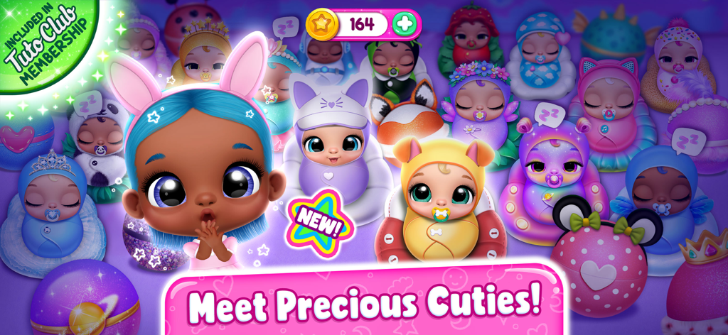 Giggle Babies - Toddler Care - A group of cute cartoon babies in colorful animal costumes and headbands