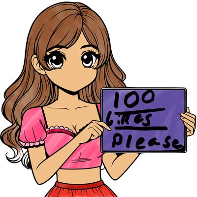 realistic pretty girl holding blank sign