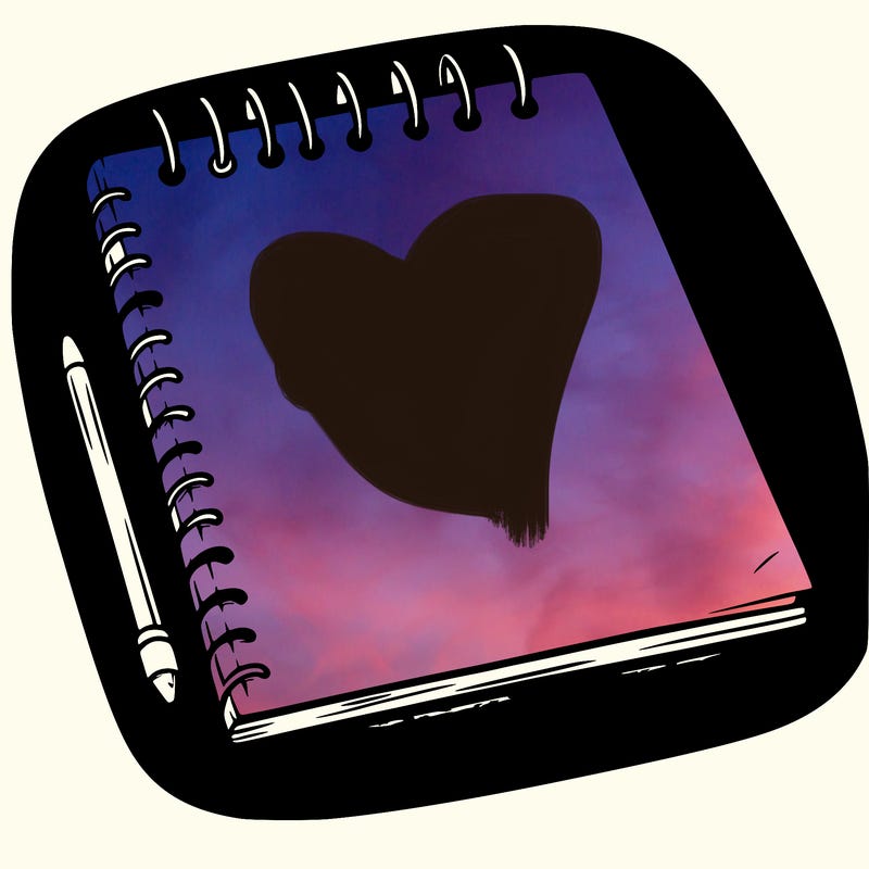 a blank sketch pad