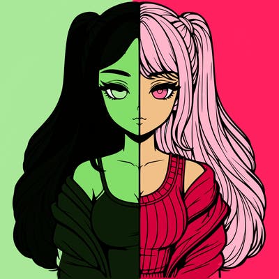 realistic girl split