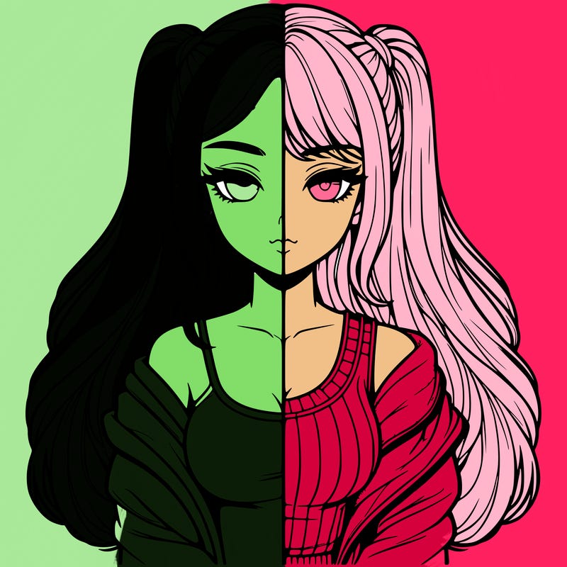 realistic girl split