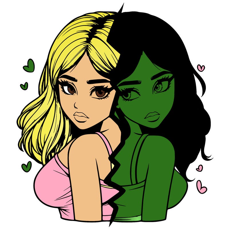 realistic girl split