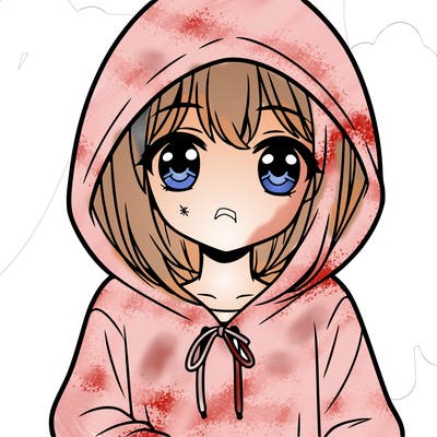 a girl with a hoodie