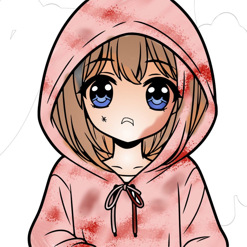 a girl with a hoodie