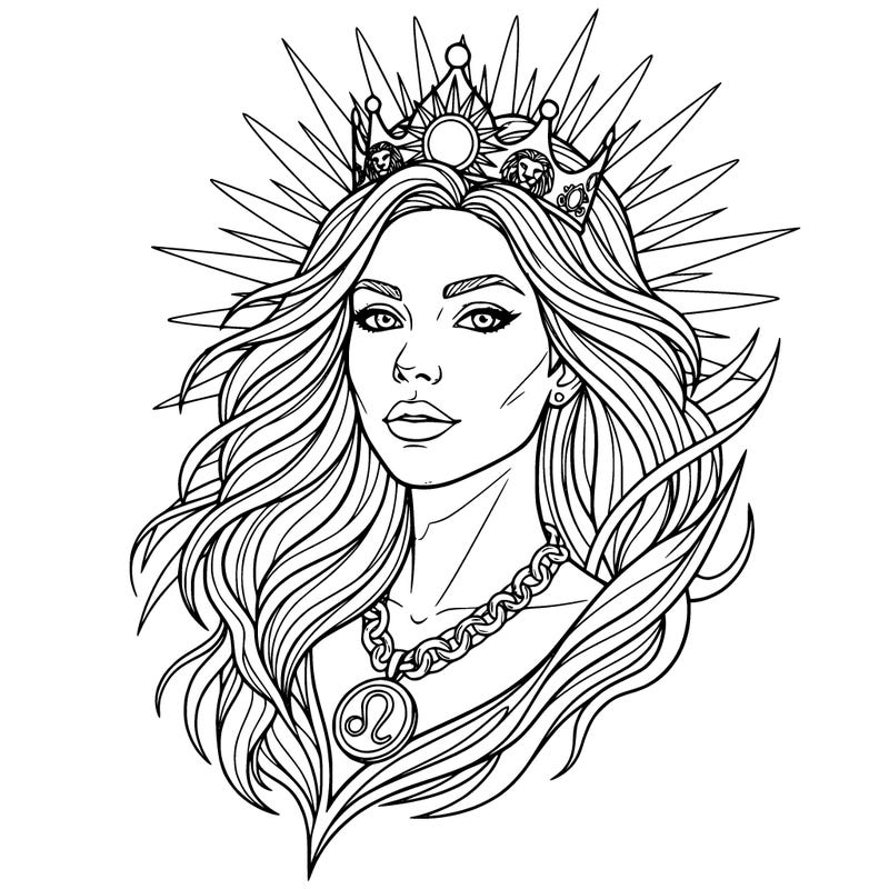 leo girl's zodiac sign: head to shoulders