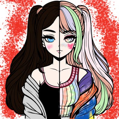 realistic girl split