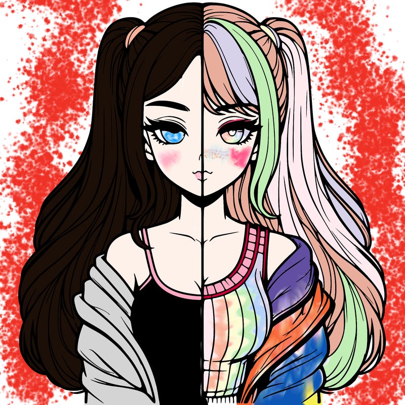 realistic girl split