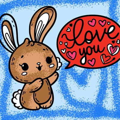 bunny saying love you