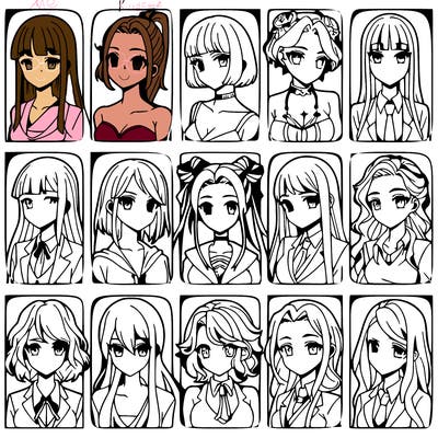 girls that look diffrent anime