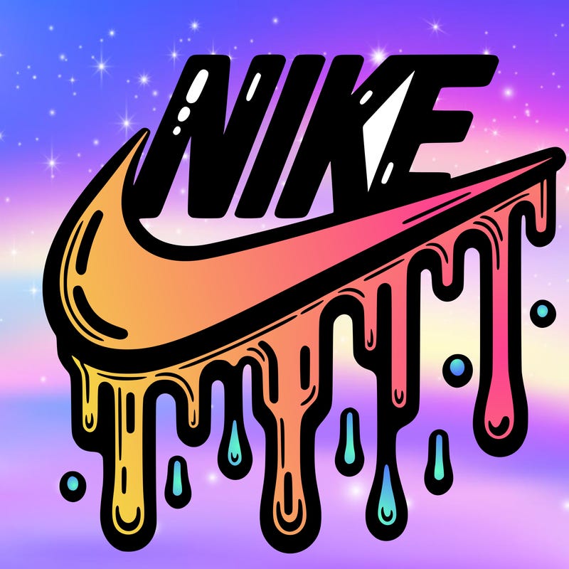 dripping nike logo