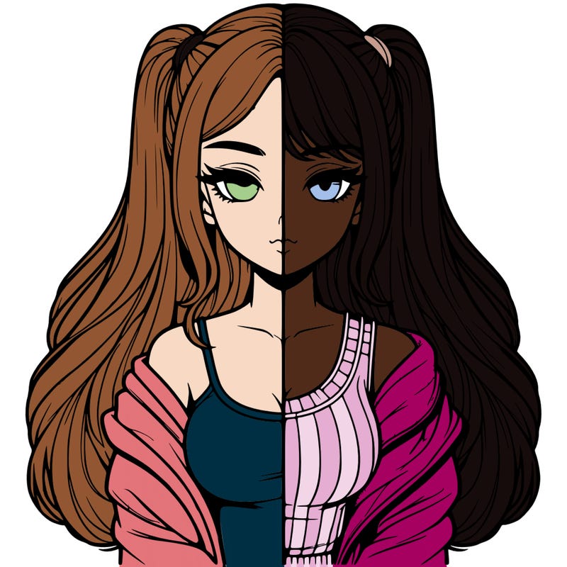 realistic girl split