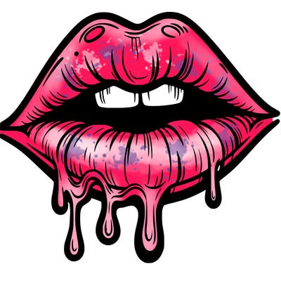 lips that look realistic and drip