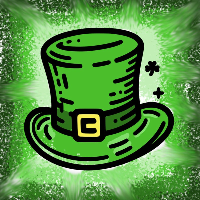 st patrick hat with thin lines