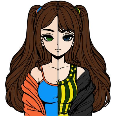 realistic girl split