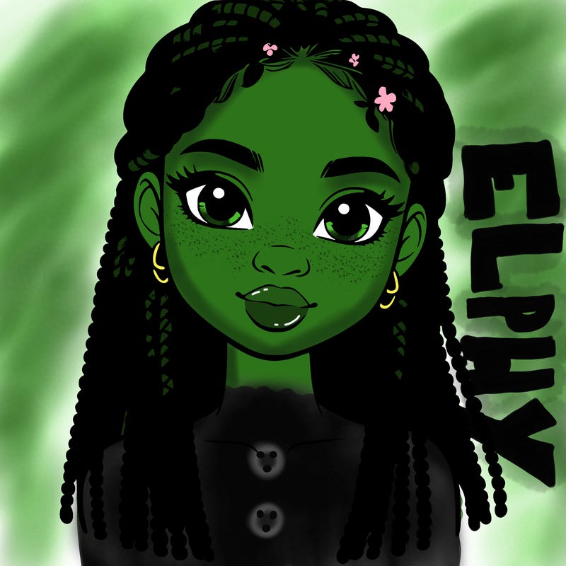 a realistic black girl with braids