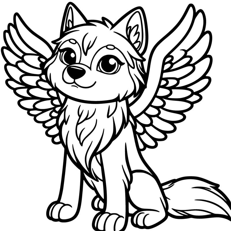 wolf with wings