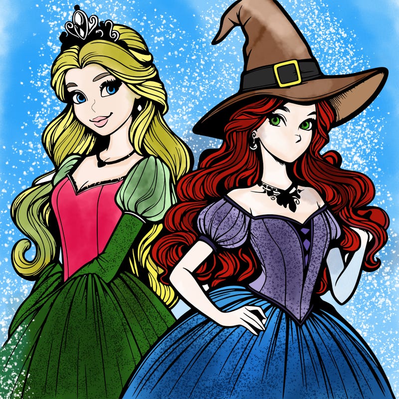 a realistic princess and a witch