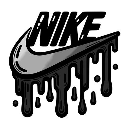 dripping nike logo