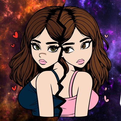 realistic girl split