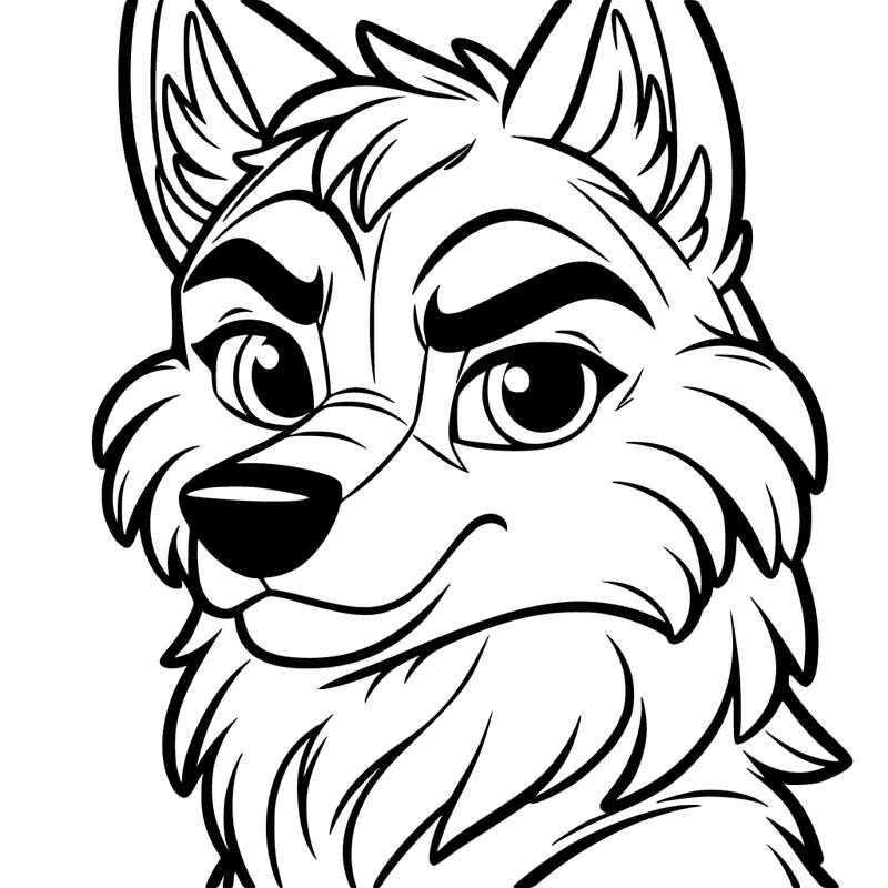 wolf with its head tilted