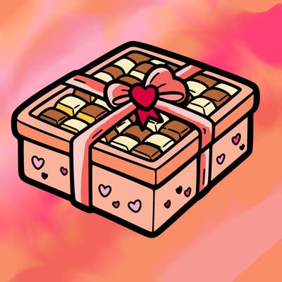 a box of chocolate for valentines day