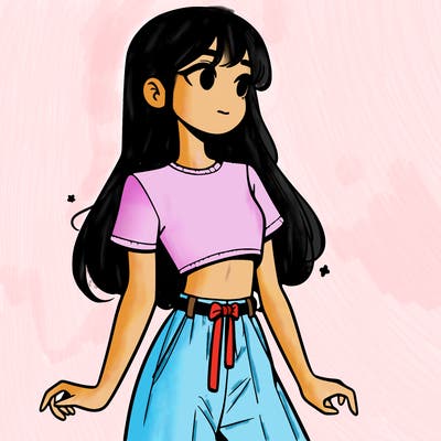 girl in a cute crop top