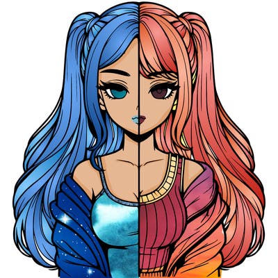 realistic girl split