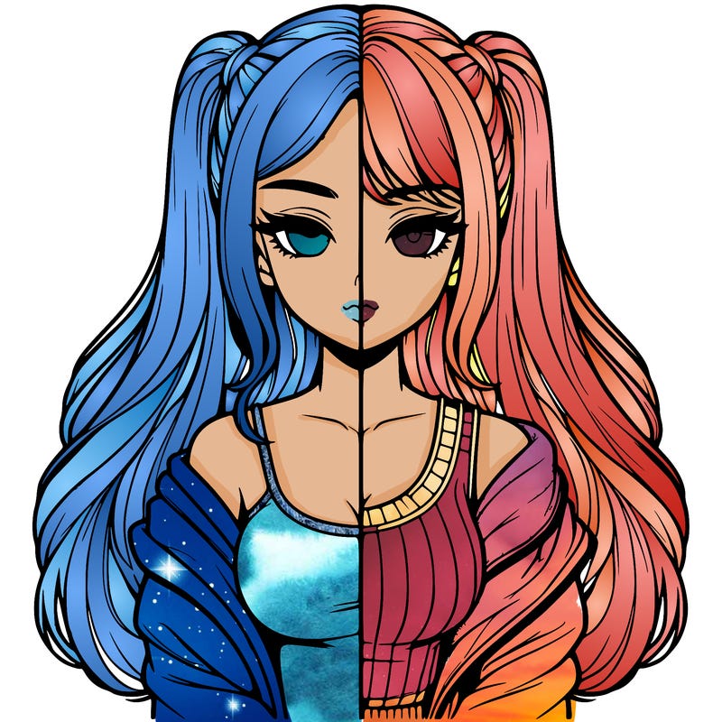 realistic girl split