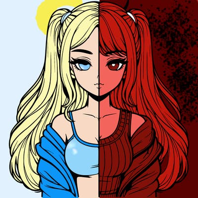 realistic girl split