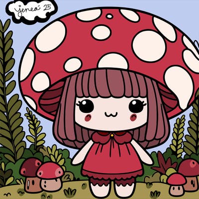 mushroom girl