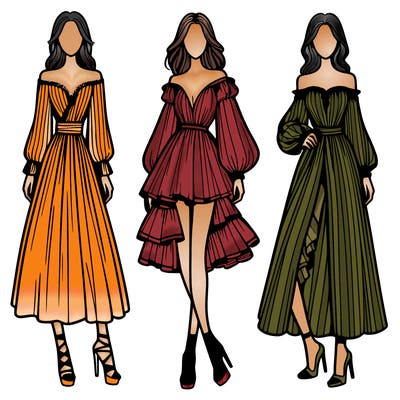 fashion models dresses