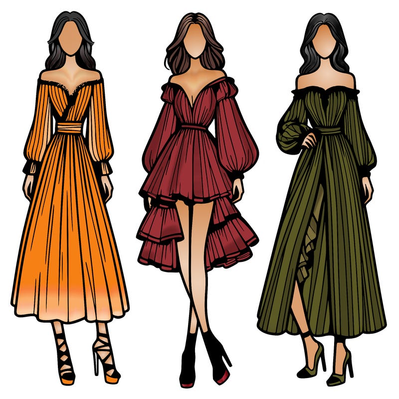 fashion models dresses