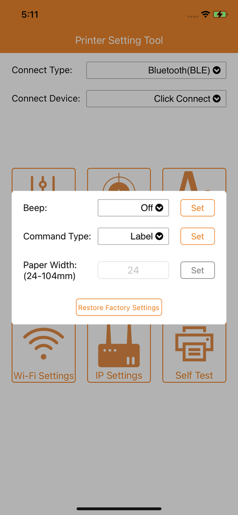 Printer Setting Tool