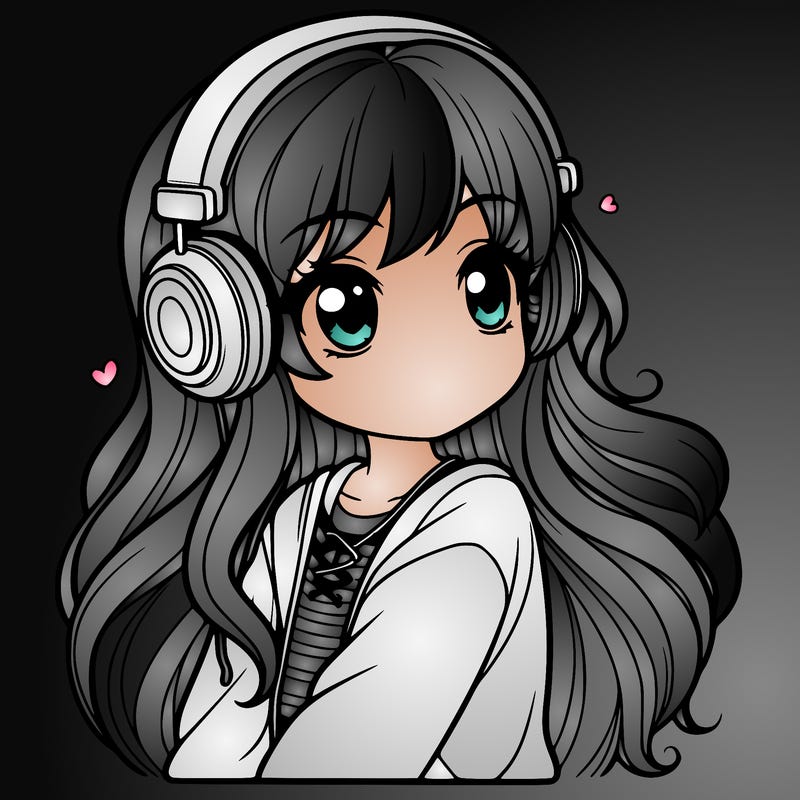 girl with headphones