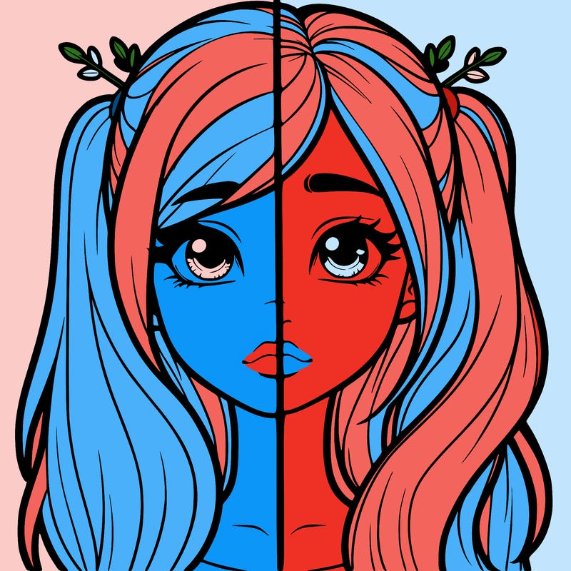 realistic girl split