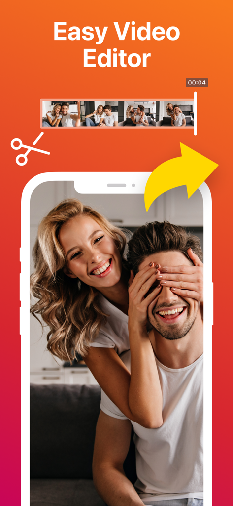 Screen Recorder - Record it! - Interfaz del editor de video fácil dentro de la aplicación de grabadora de pantalla mostrando una herramienta de recorte y una línea de tiempo de video