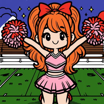 cheerleader on field