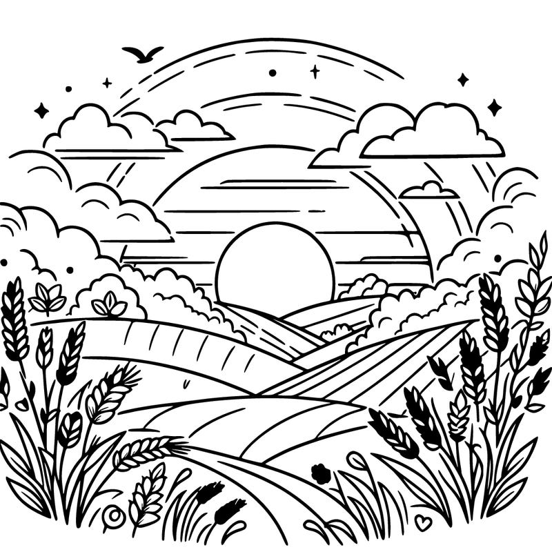 beautiful sunset the sky