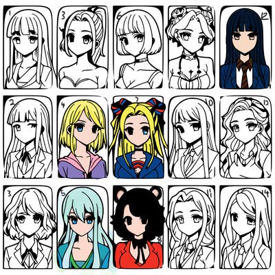 girls that look diffrent anime