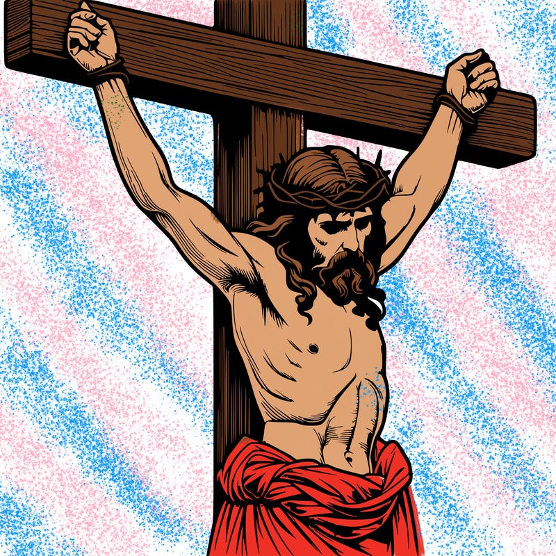 jesus realistic on the cross