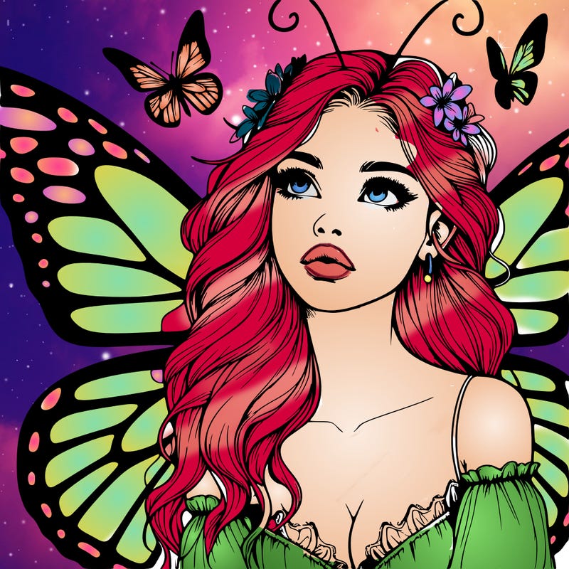 butterfly fairy realistic girl